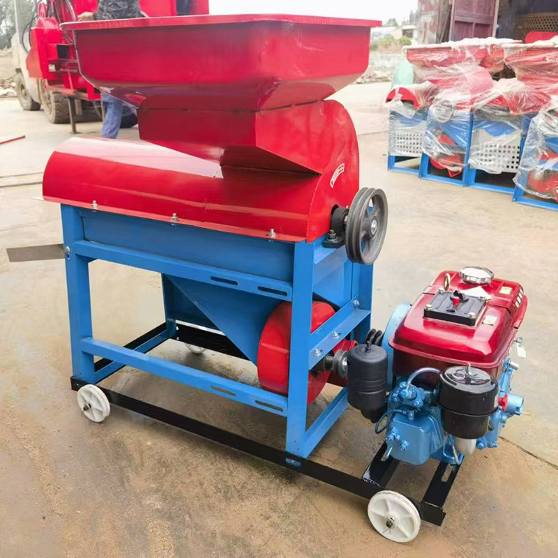 柴油机配套玉米脱机灵活移动打棒子机家用电玉米打粒机脱玉米机