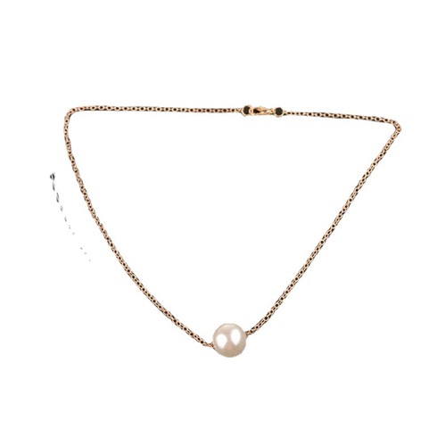 Best-selling imitation pearl pendant necklace for women, versatile high-luster ABS pearl lockchain necklace accessory