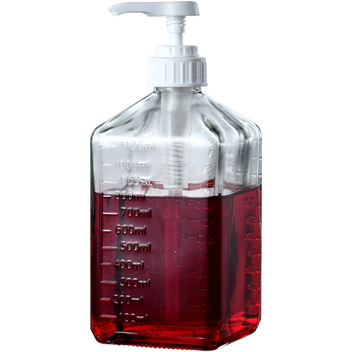 Syrup squeeze bottle plastic glass large-capacity milk tea shop fructose quantitative juice bottle merchant hand-pressed sugar squeeze bottle