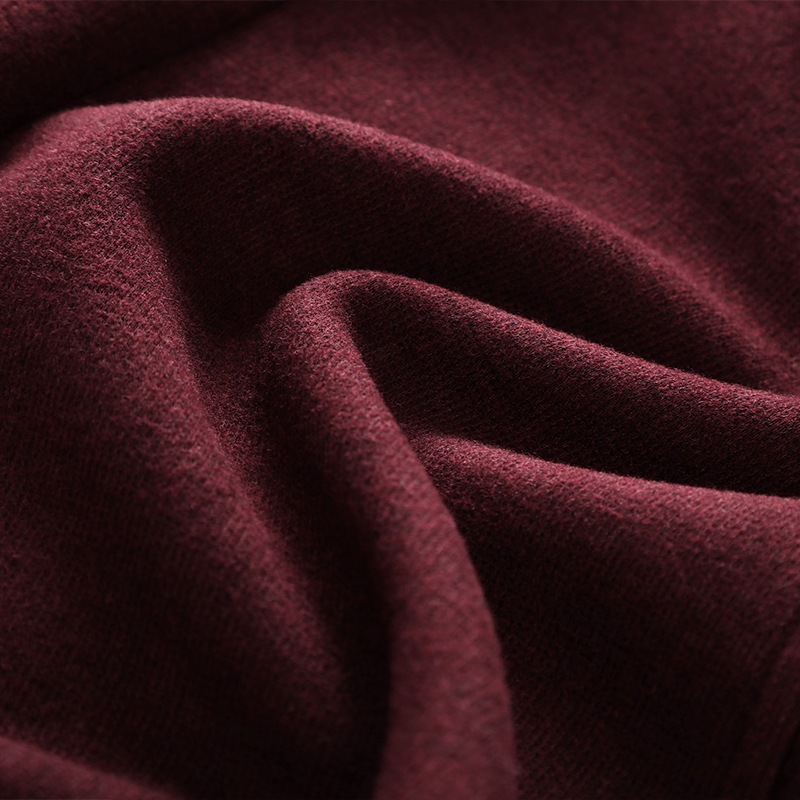 안코 라 레드 울 바지 여성 2024 새로운 가을과 겨울 느슨한 넓은 다리 바지 겨울 울 스트레이트 바지