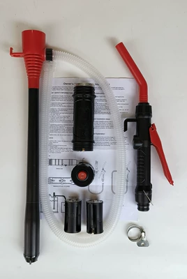 pump for gasoline, urea, wine, Kempinq və səyahət - red-upgraded-model-large-gun-with-controllable-flow-white-tube