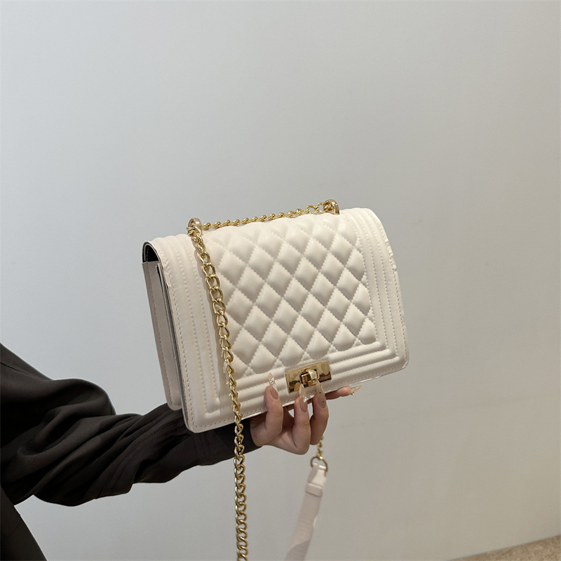 Xiaoxiangfeng lujoso ligero bolso de cadena de diamante de moda 2024 nuevo nicho universal textura alta mochila de hombro de moda
