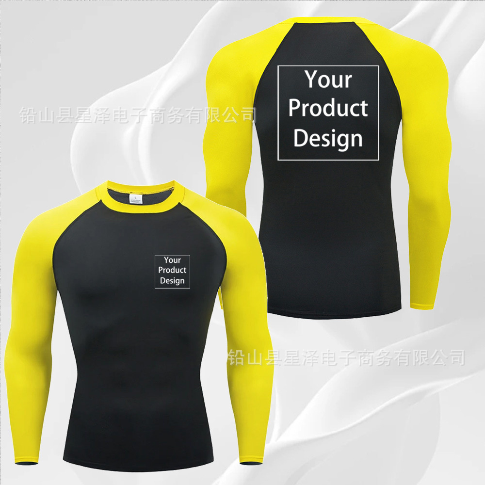 Желтый + черный длинные рукава