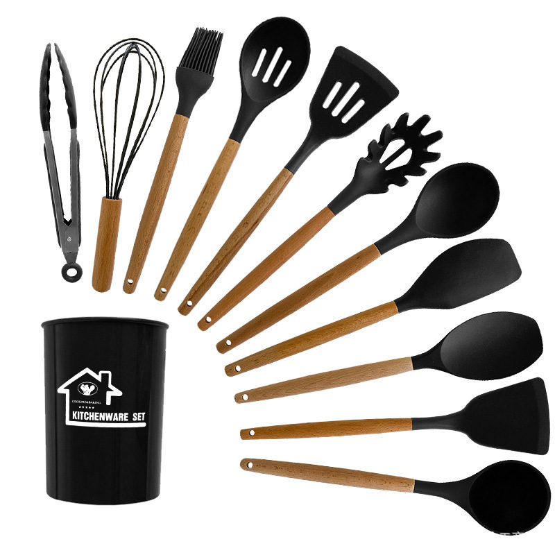 12 piezas de cocina de silicona antiadherente, cocina de silicona de grado alimenticio, cocina de silicona resistente a altas temperaturas