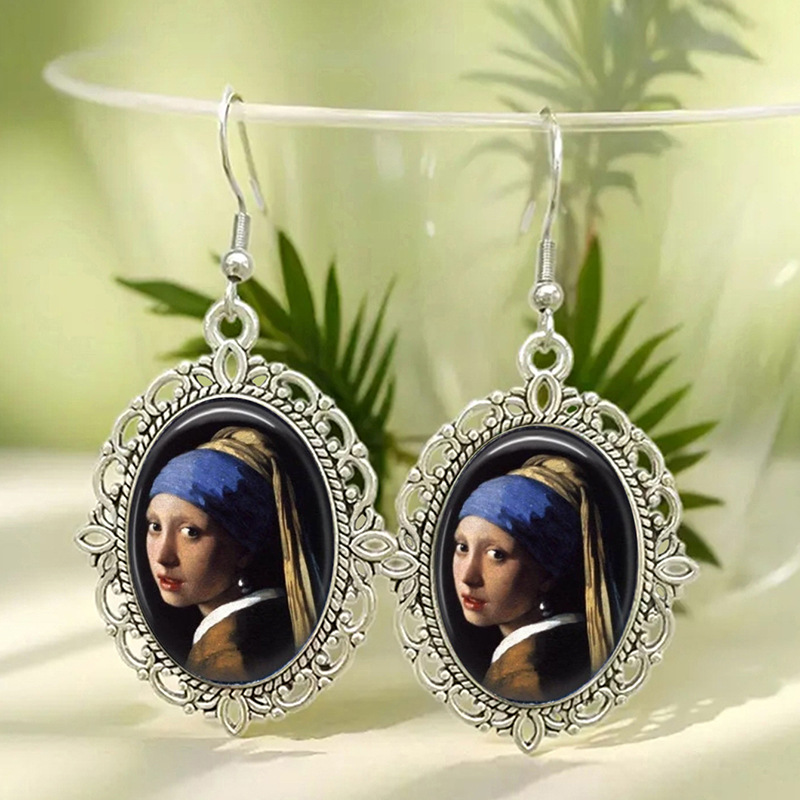 retro glass earrings from pearl