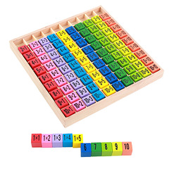 Wooden 99 Multiplication Table Block Jiujiu Multiplication Table Drill Number Practice Calculation Board Children's Intelligence Early Education Learning Board