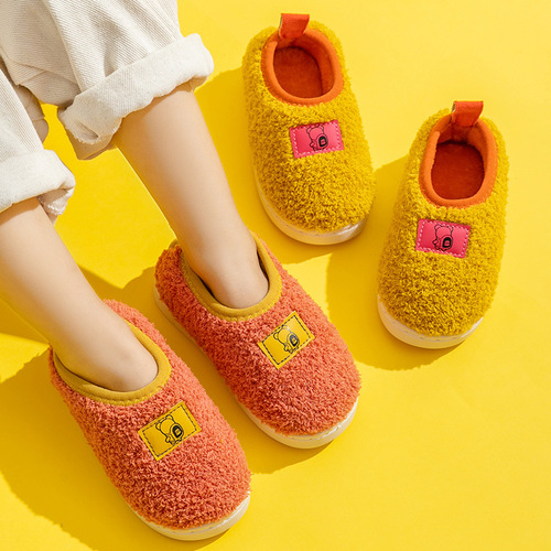 Baby Cotton Slippers for Winter, Boys 1-3 Years Old, 2-Indoor Non-Slip Warm Fleece Toddler Ankle Boots, Home Children's Cotton Shoes