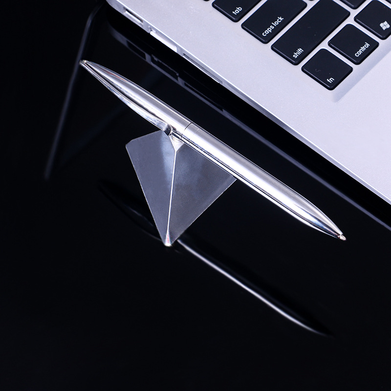 Triangular Base Magnetic Absorption Metal Desk Pen Hotel Front Desk Fixed Signature Pen Bank Counter Signature Pen Logo Printing