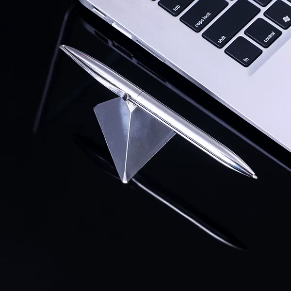 Triangular Base Magnetic Absorption Metal Desk Pen Hotel Front Desk Fixed Signature Pen Bank Counter Signature Pen Logo Printing