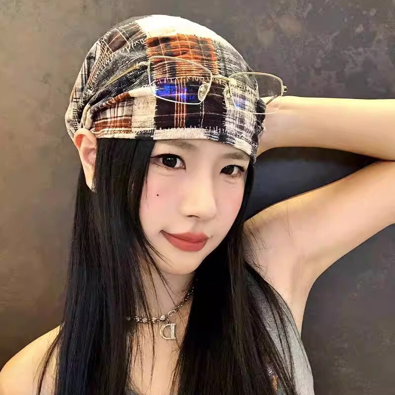 夏季复古美拉德做旧堆堆帽子女小众个性包头帽时髦百搭套头冷帽潮|undefined