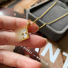 意大利新款项链轻奢高级感女 18k精致百搭白贝母饰品厂家直销批发