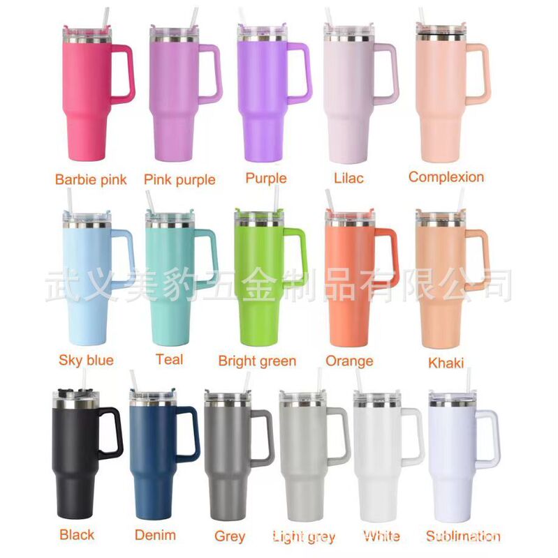 Custom 40oz large capacity handle Car Cup 304 stainless steel car Cup with handle ice cup beer cup Outdoor