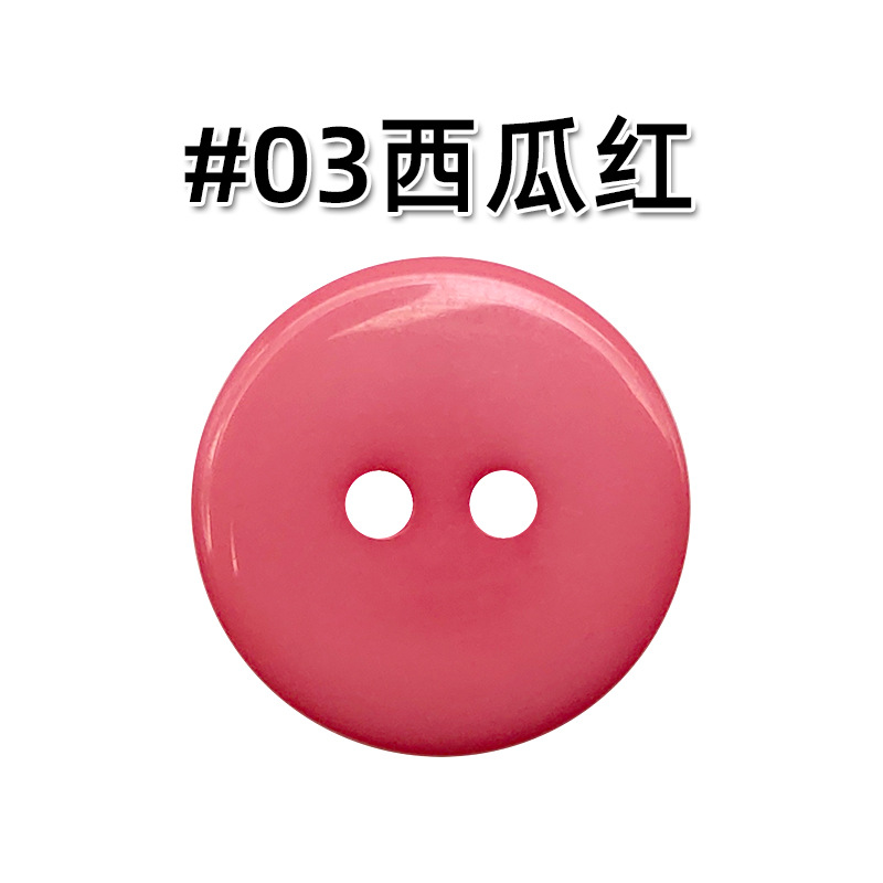 Resina de color de dos ojos Botón de pan suéter de cachemira de color caramelo botón de la camisa de los niños botón de la etiqueta engomada hecha a mano