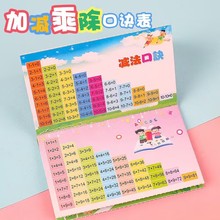 小学生九九乘法卡片99口诀表数学学习幼儿早教除法加减法教具益智