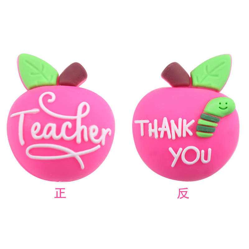 Productos creativos para bebés DIY dibujos animados de doble cara manzana joyas de silicona pezón de bebé anti-caída cadena accesorios de goma de diente