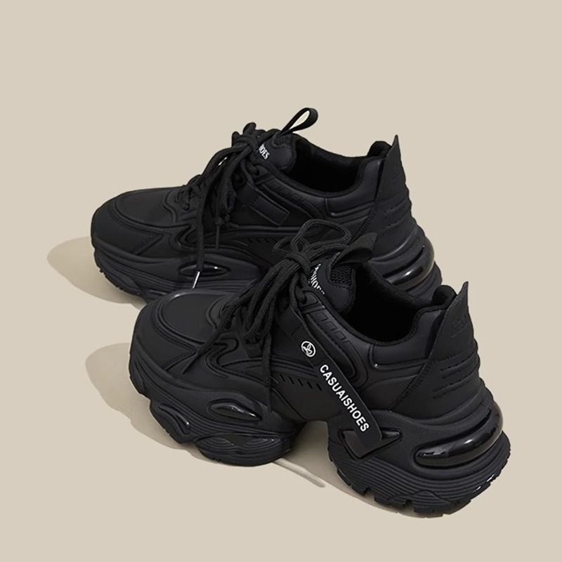 Γυναικεία παπούτσια Dad's για το φθινόπωρο/χειμώνα 2023, νέα, γνήσια δερμάτινα, ρετρό, ευέλικτα και με χοντρή σόλα, μικρά και ψηλά, αθλητικά και casual παπούτσια_voghion.com