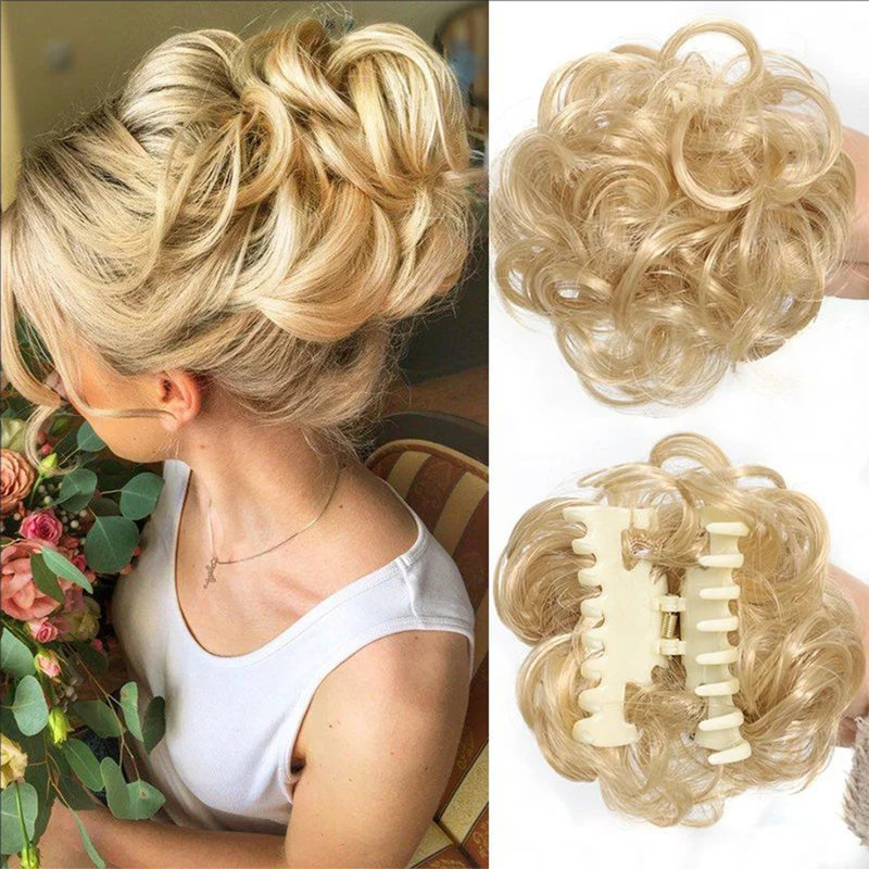 European and American Cross-Border Claw Clip Wig Bun Messy Bun Fluffy Curly Hair Updo Synthetic Hair Wig Hair Bun Hair Tie European and American Cross-Border Claw Clip Wig Bun Messy Bun Fluffy Curly Hair Updo Synthetic Hair Wig Hair Bun Hair Tie