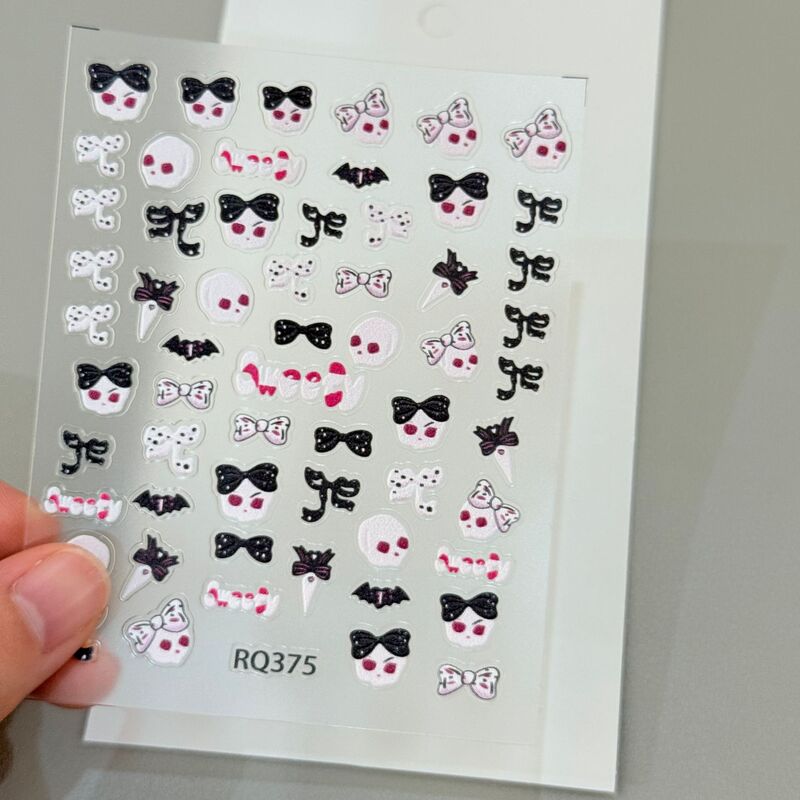 Spicy Girl Style Skull Killer Embossed Stickers 5D Cute Sunglasses Girl Street Art Nail Art Stickers Spicy Girl Style Skull Killer Embossed Stickers 5D Cute Sunglasses Girl Street Art Nail Art Stickers