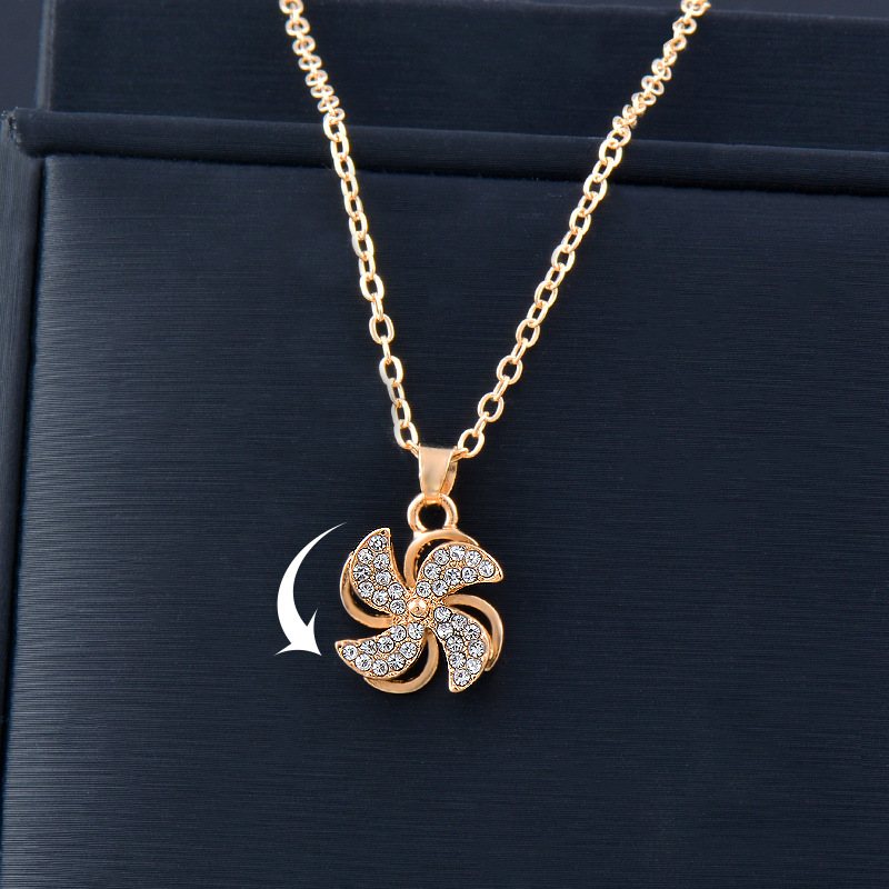 Simple Style Four Leaf Clover Round Flower Alloy Plating Hollow Out Inlay Rhinestones Womenu0027S Pe