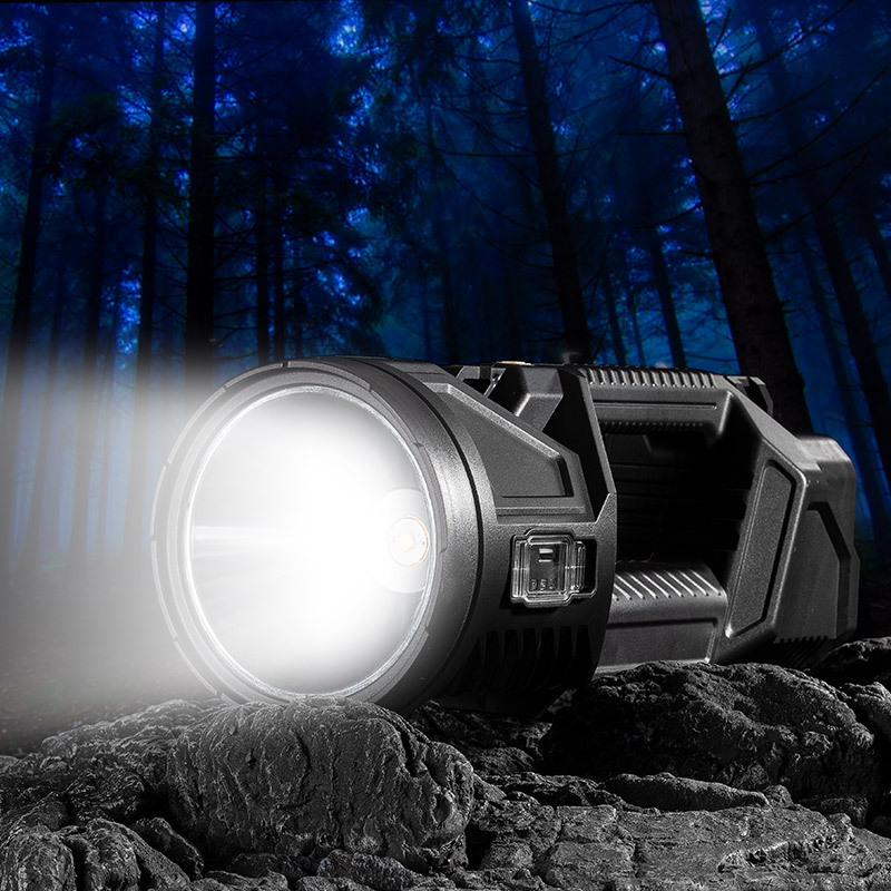 Transfronterizo nuevo multifunción recargable LED reflector fuerte luz linterna al aire libre de alta potencia de iluminación fuerte Luz Portátil lámpara