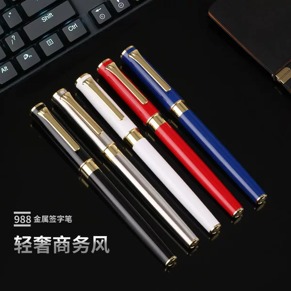 Factory supply exquisite metal jewelry pen gel pen printing pen velvet bag suit multi-color optional small gifts
