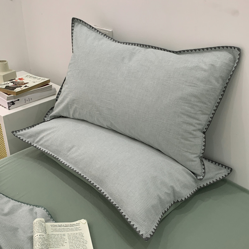 Cotton 2025 nuevo estilo funda de almohada funda de almohada par hogar 100 almohada de algodón núcleo de almohada caja de forro individual hombre 3