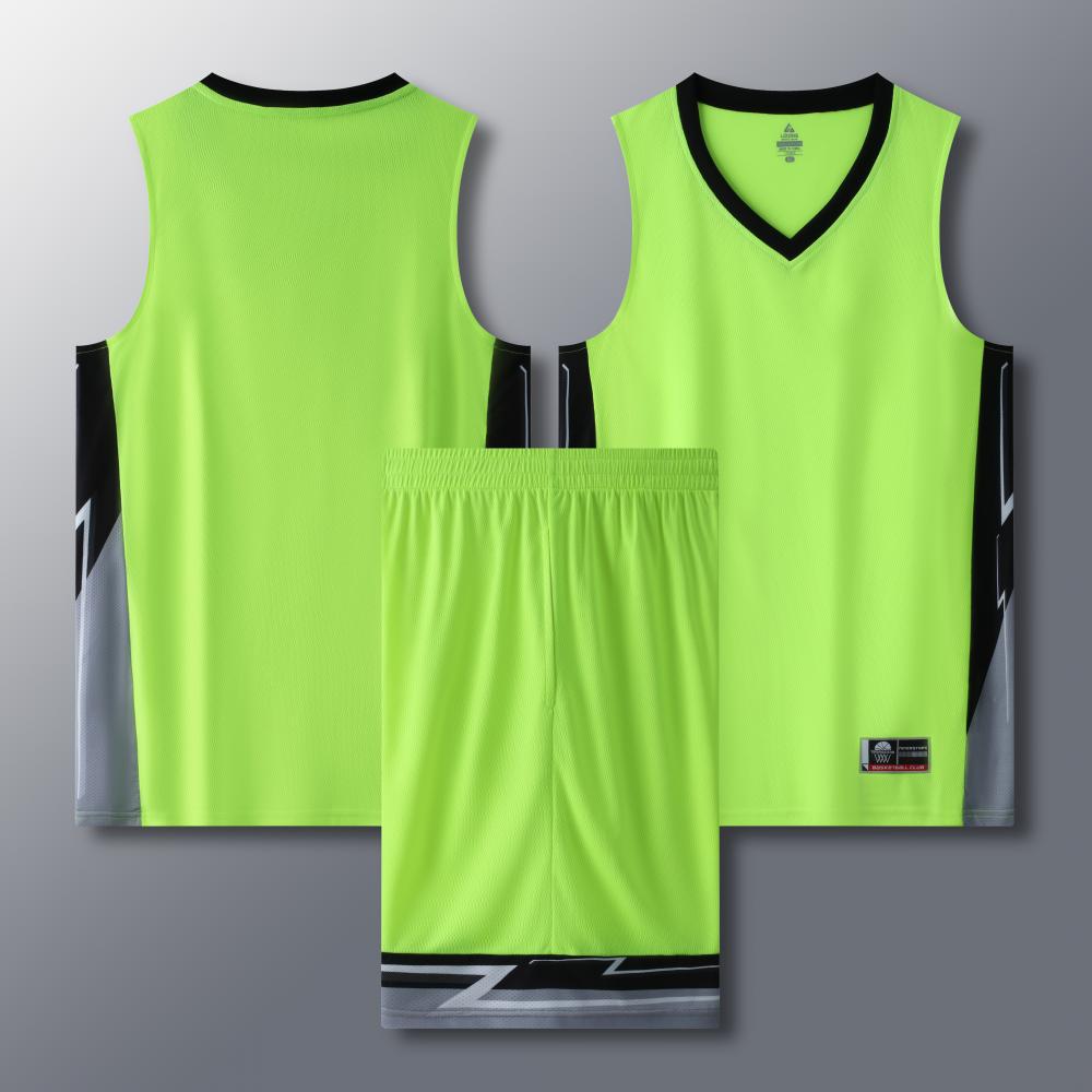 Hengleda 2025 New V Neck Basketball Uniform Suit Summer Adult Breathable Basketball Training Game Vest Team Uniform
