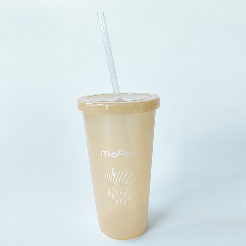 Directo de fábrica 24oz taza de paja de una sola capa de publicidad creativa taza de agua regalo promocional 680ml helado PP taza de plástico