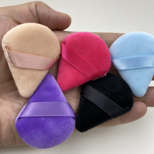 Crystal super soft mini powder puff skin-friendly short velvet dry powder puff powder special non-eating powder heart-shaped makeup honey powder puff