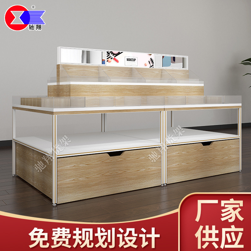 三层流水台韩式简约展示架饰品火热台化妆品日用品中岛货架便利店