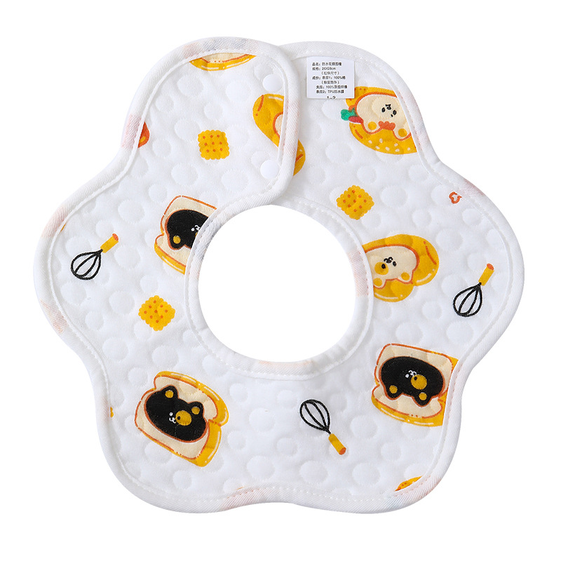 Babero del bebé babero recién nacido puro algodón impermeable escupir babero masculino y femenino bebé 360 grados giratorio
