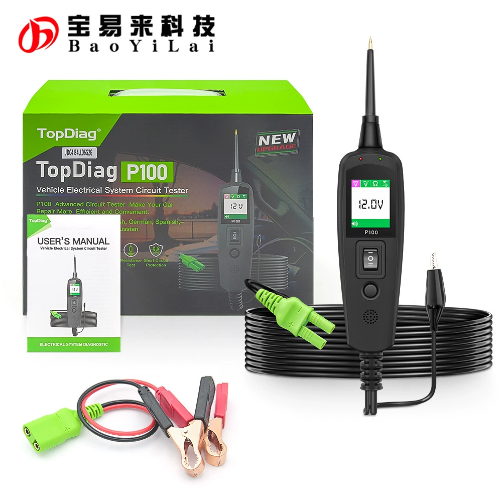 Детектор цепи тестера 6 м электрической цепи Топдяг П100 Многофункциональный