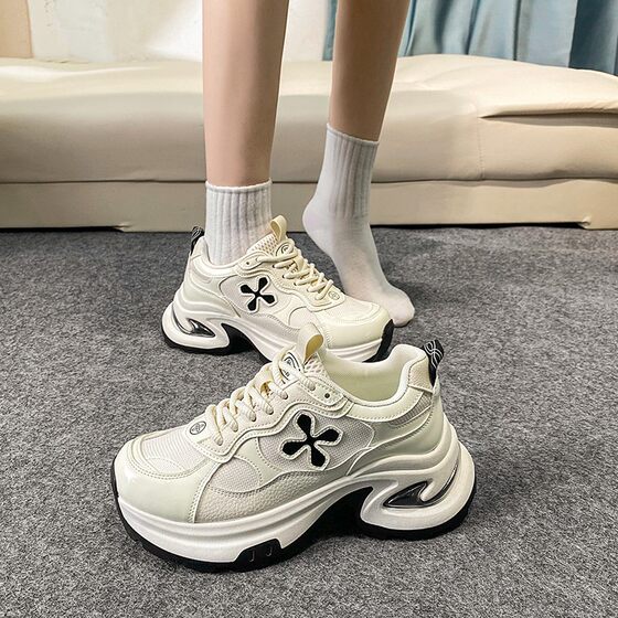 Cruciferous Platform Platform Fashion Torre Shoes Women's 2025 Spring New All-match Breathable Height-increasing Casual sneaker