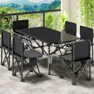 Wholesale Folding Table Outdoor Table and Chair Set Thickened Table Sturdy Portable Chair Camping Barbecue Picnic Stall