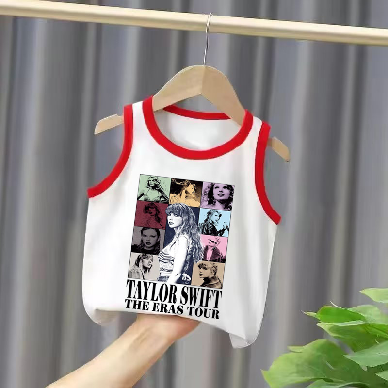泰勒斯威夫特taylor swift周邊同款熱銷童裝中大童無袖背心亞馬遜