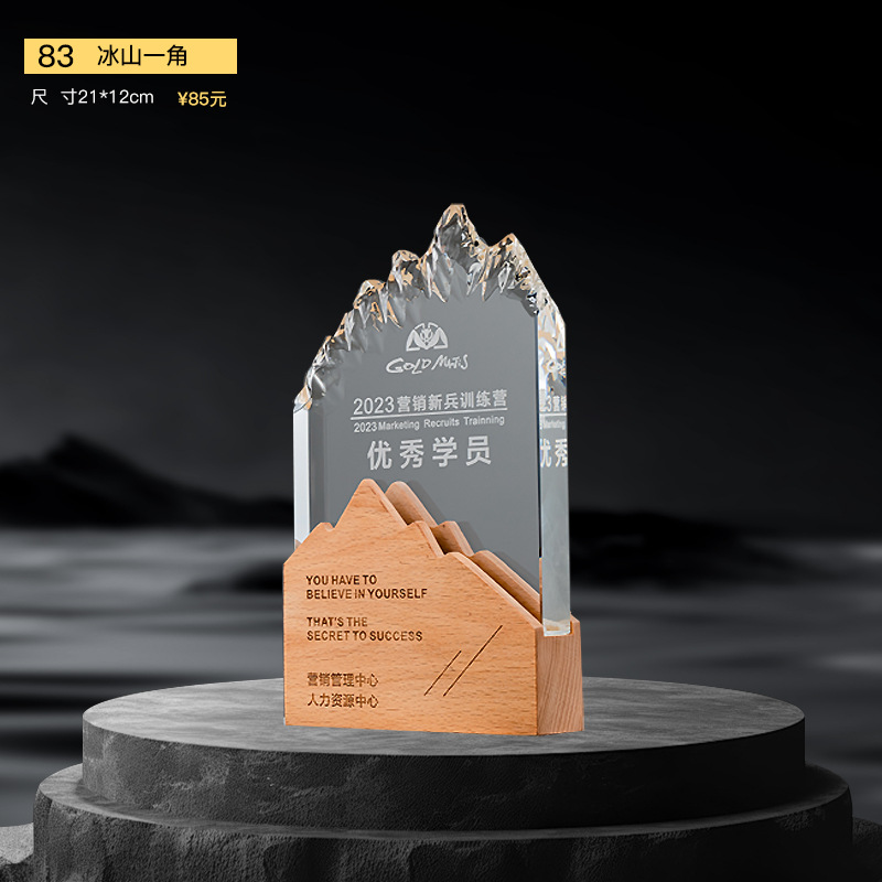 Nuevo trofeo de cristal Medalla de impresión en color de resina Reunión anual Premios de empleados destacados Competencia de baile deportivo Trofeo de metal