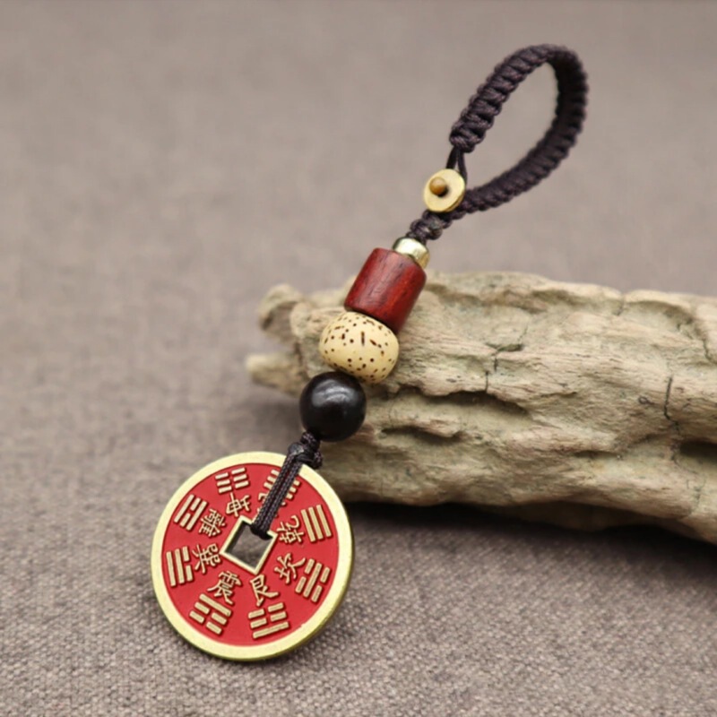 Shanhaigi Spending Money Retro Xizang Copper Elegant High-end Car Keychain Pendant Hand-woven Creative New Product