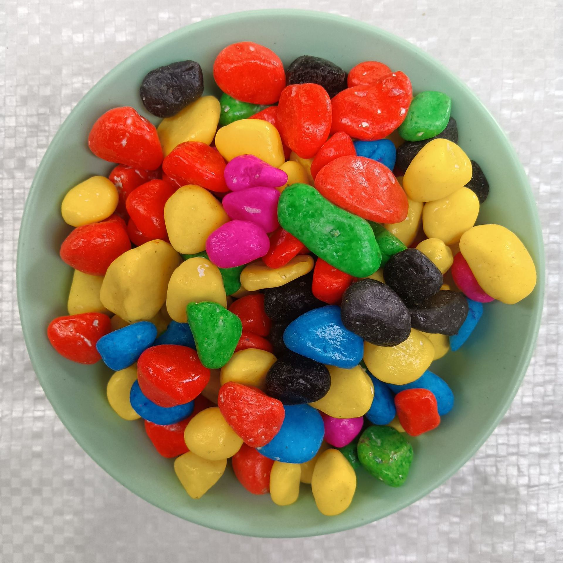 五彩石 彩色石头 盆栽小石子多肉铺面彩石 花盆装饰五彩石