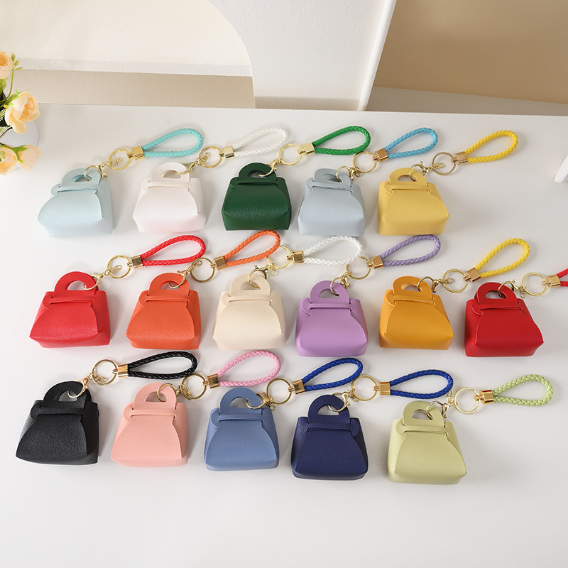 Korean Style Cute Candy Color Small Coin Purse Coin Bag Key Bag Creative Macaron Hand Bag Keychain