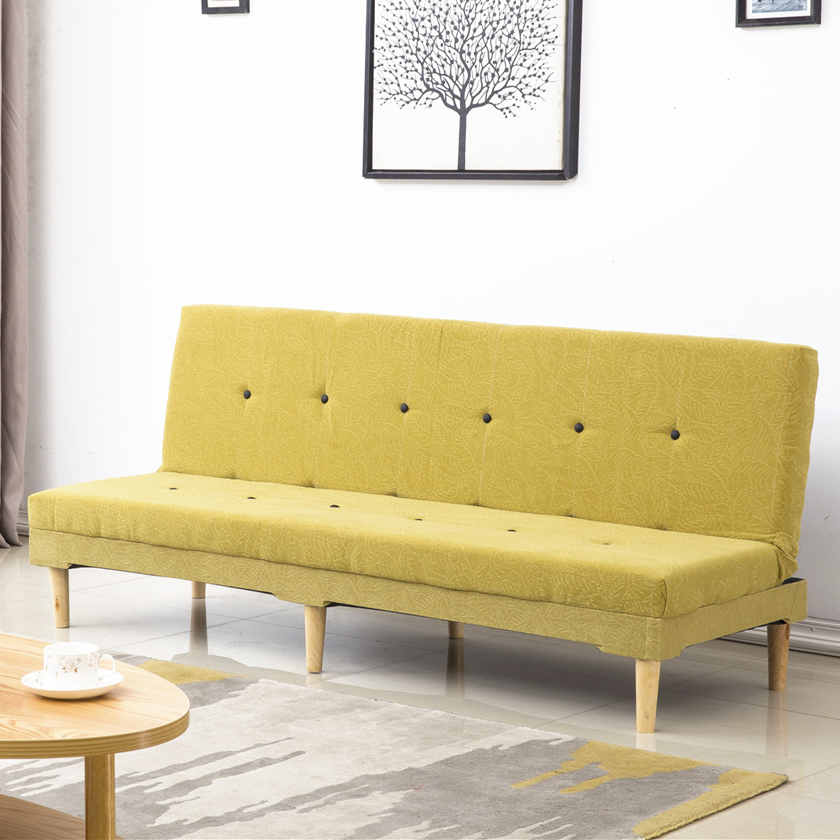 Fábrica directa sofá pequeño tipo simple cama plegable alquiler de alquiler económico esquina sala de estar dormitorio tienda al mediodía