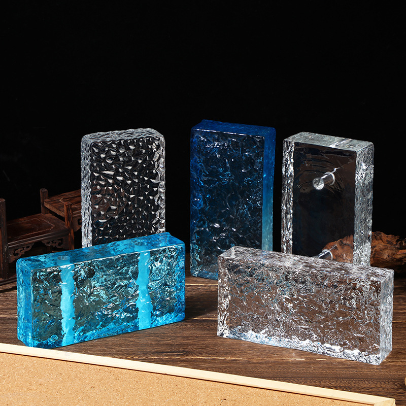 KTV Bar Table Transparent Glass Brick Crystal Brick Partition Wall Balcony Bar Living Room Entrance Solid Decorative Ornaments