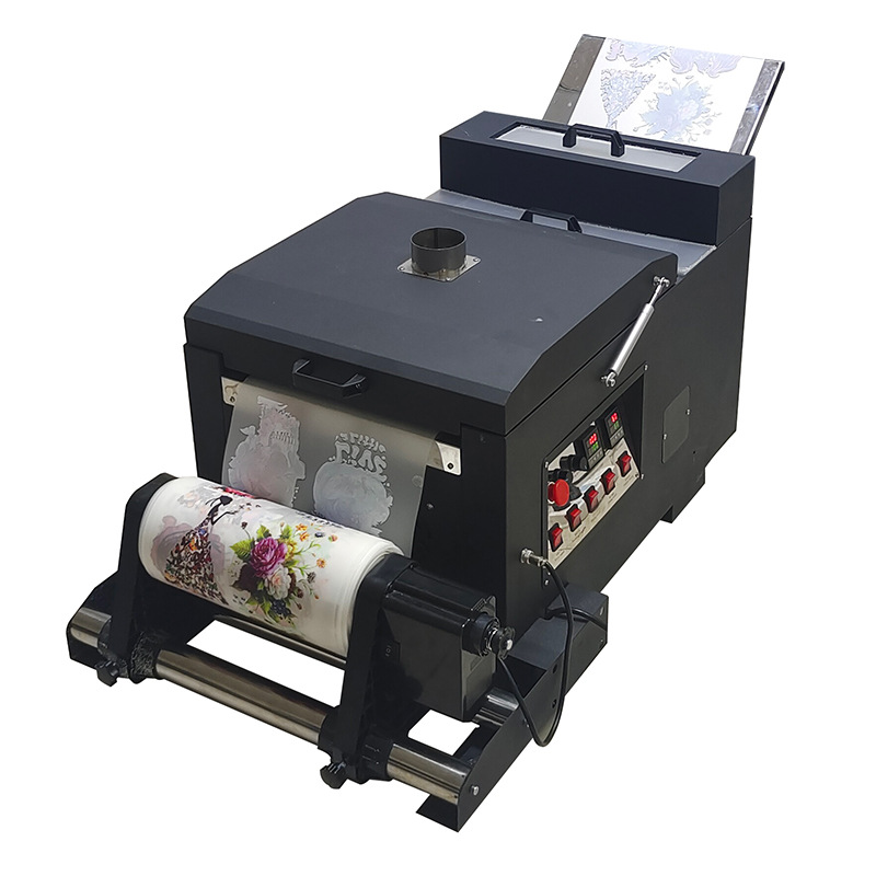 Polvo de fusión en caliente de la película del ANIMAL DOMÉSTICO de sellado caliente de la tinta blanca de los 30cm que sacude la máquina