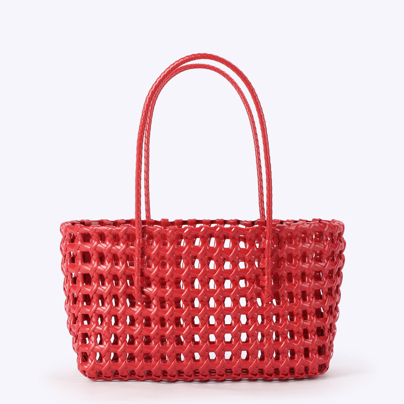 New Style Hollow-Out Design Women's Basket Bag, Niche Beach Vacation Bag, Casual Everyday Versatile Women's Bag