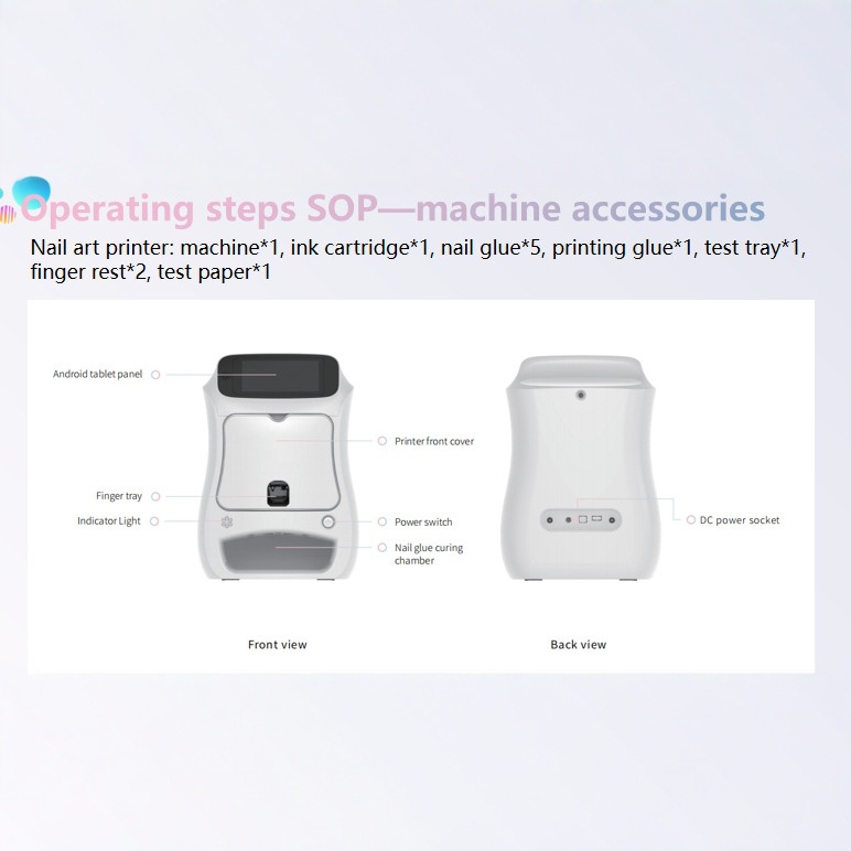 [Fábrica directa] Impresora de uñas inalámbrica WiFi Bluetooth pintura por pulverización comercial secado automático
