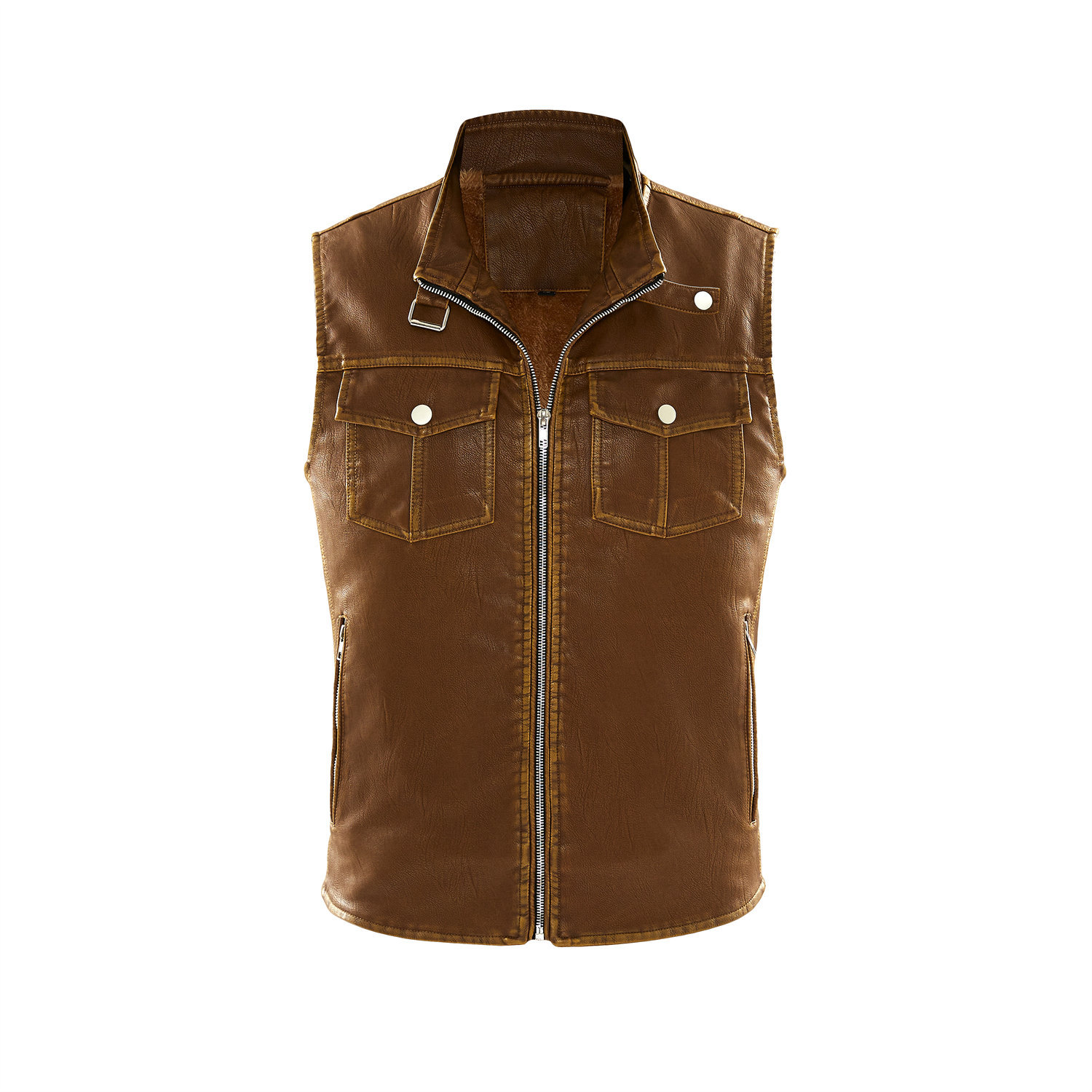 Niños del caos lavado chaleco vintage más tamaño punk Chaleco de cuero transfronterizo Comercio exterior chaleco ropa de trabajo TAMAÑO DE EE.