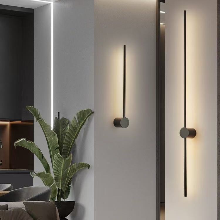 Luz de pared minimalista giratoria lujosa moderna pared de fondo de sala de estar nórdica creativa dormitorio luces de venta caliente