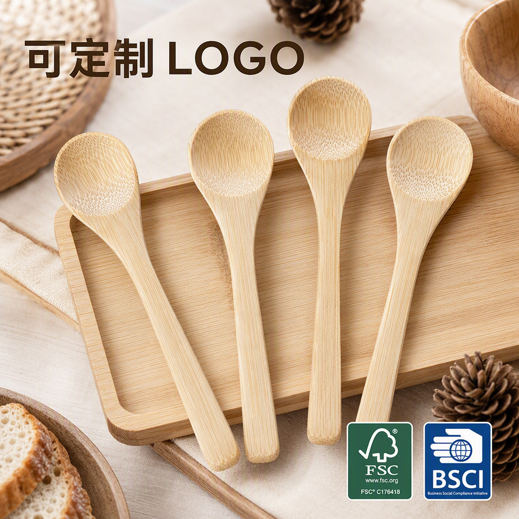 엄선된 차 스푼, 설탕 스푼, 양념 스푼, 커피 스푼, 대나무 스푼, 꿀 스푼, 잼 스푼, 도매, 로고 각인