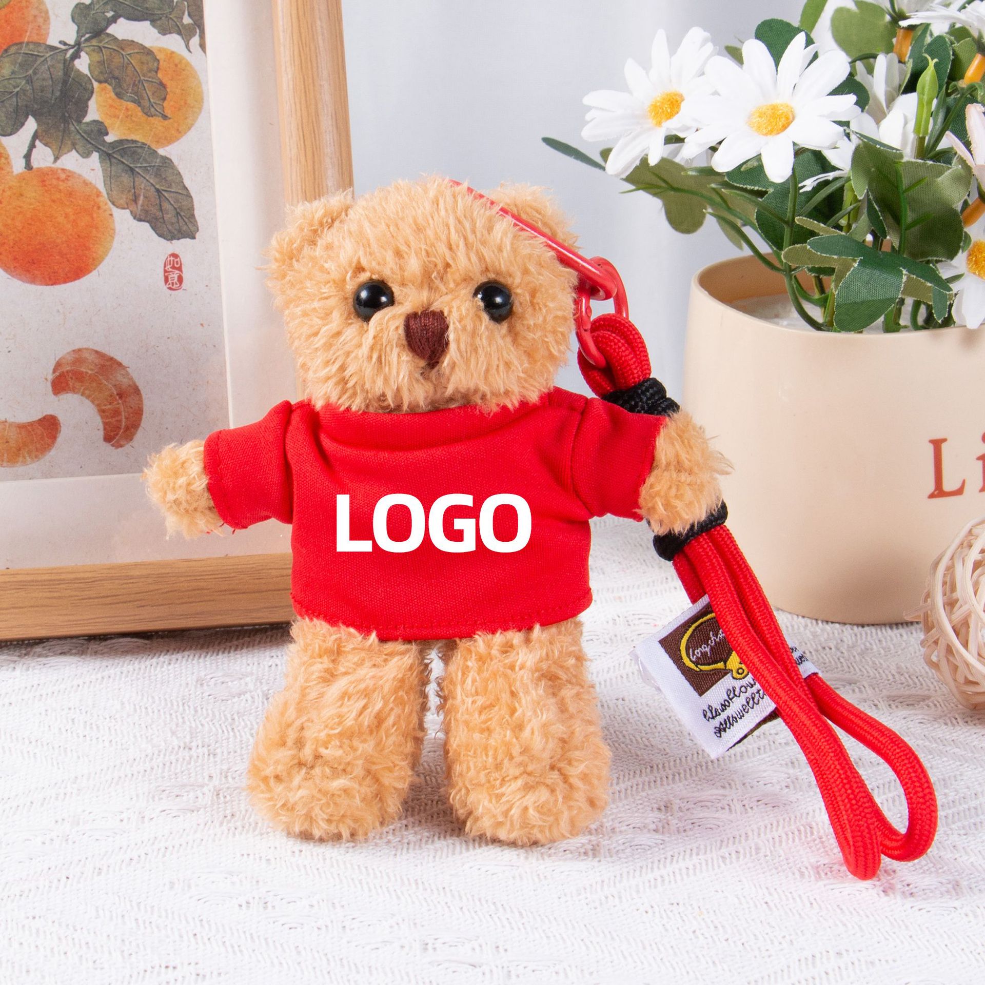 Teddy Bear Keychain Colgante Bolsa accesorios de ropa impresa LOGO vestido Teddy Teddy Doll juguetes de peluche