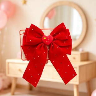 Children's hairgrip with bow, hair accessory, Chinese style