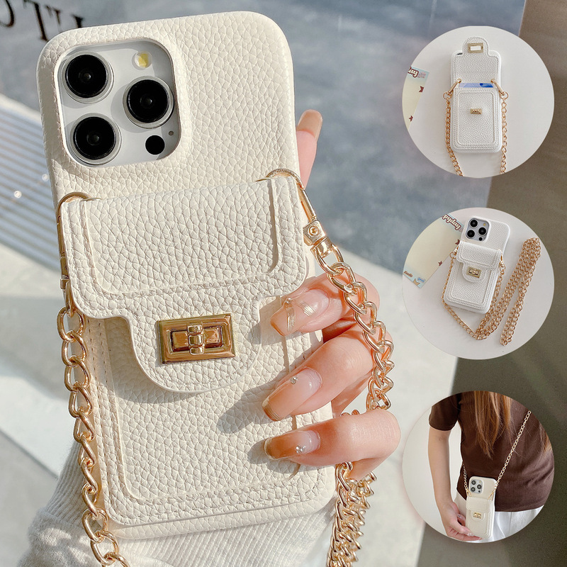 Suitable for Iphone17 Mobile Phone Case Apple 17Air Diagonal 16 Promax Mirror Ring Buckle Wallet Protective Cover